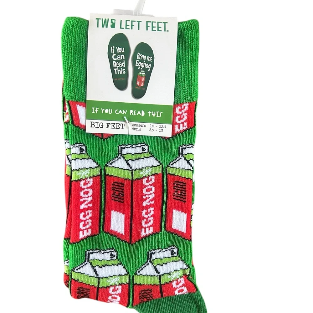 Bring Me Eggnog Christmas Socks - Two Left Feet